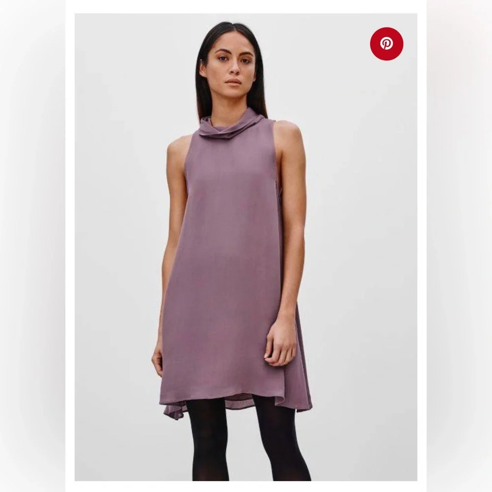 WILFRED 100% Silk Dress with High Neck Size S - Picture 6 of 6